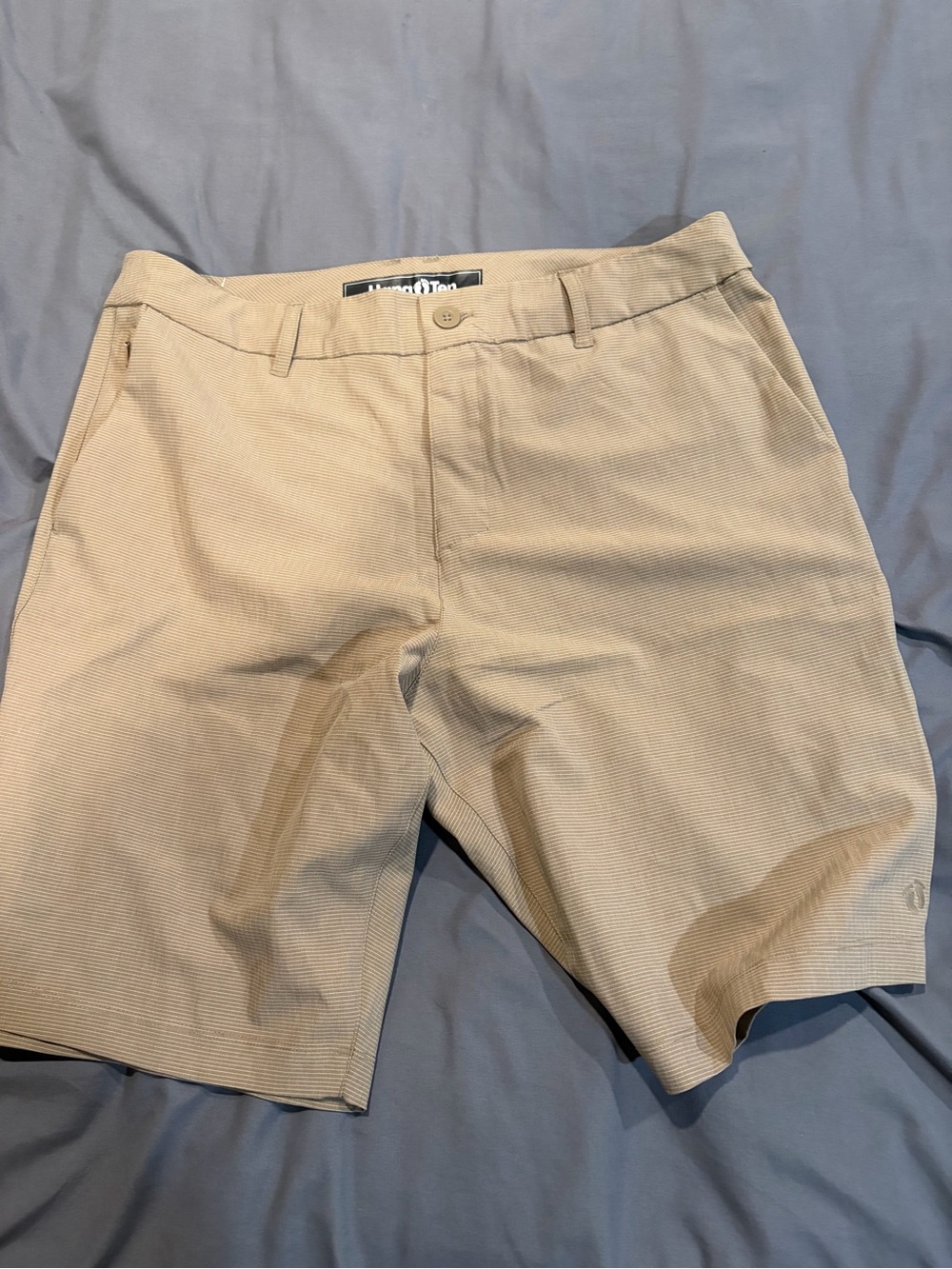 Hang Ten Tan Flat-Front Men's Shorts